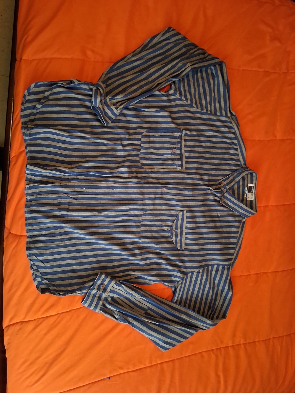 Vintage 80s/90s WilliWear by Willi Smith Striped Utility Shirt – Mens 2XL - Picture 4 of 4